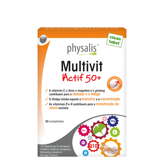 Physalis Multivit Actif 50+ Tablets x30