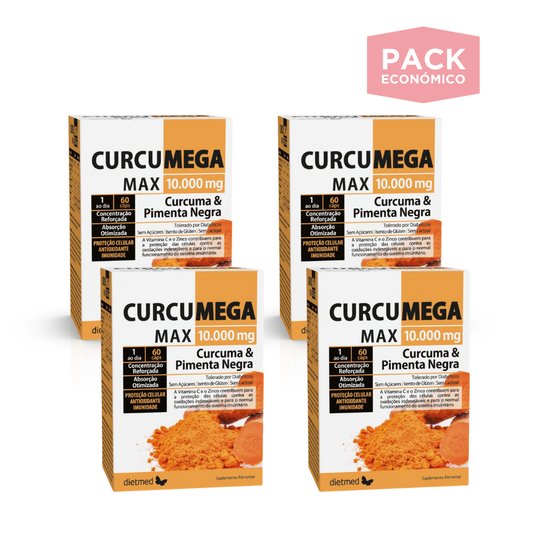 Curcumega Max 10.000mg Cápsulas 4x60