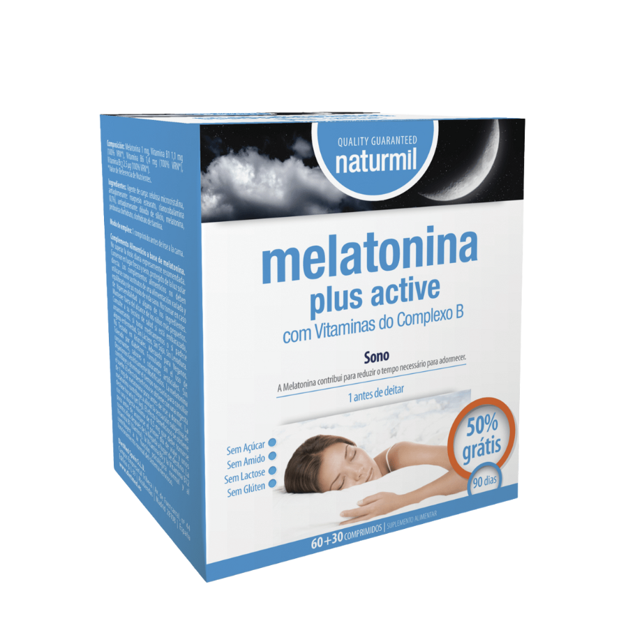 Naturmil Melatonina Plus Active 60 + 30 Cápsulas