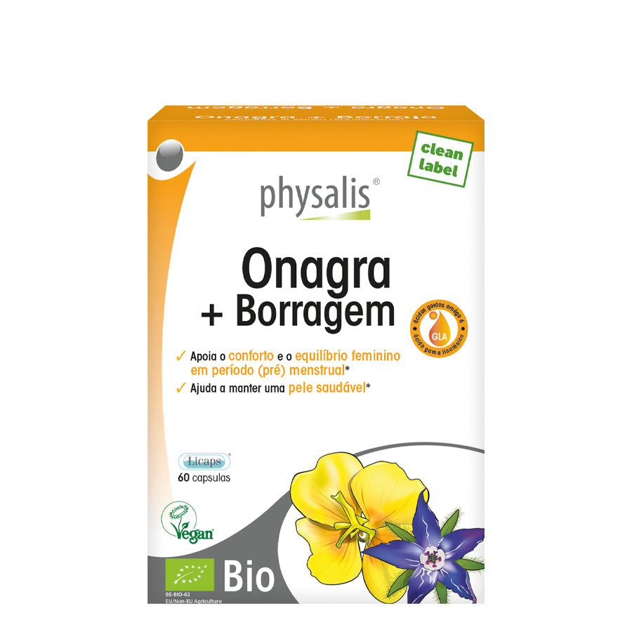 Physalis Onagra + Borragem Cápsulas x60