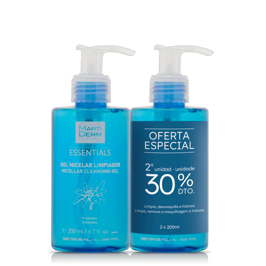 Gel limpiador micelar Martiderm Essentials 2x200ml