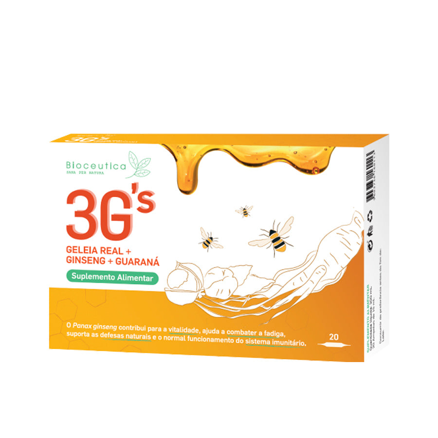 Bioceutica 3 G's Royal Jelly + Ginseng + Guarana Ampoules x20