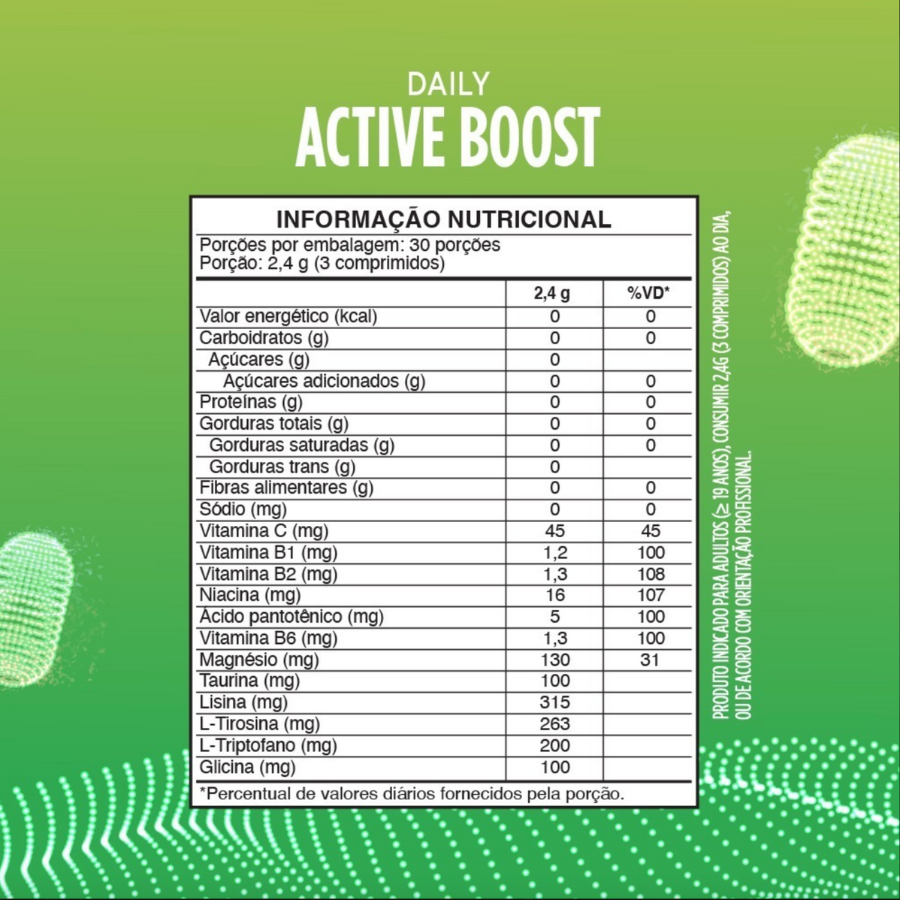 Super Nutrition Daily Active Boost Tabletas x90