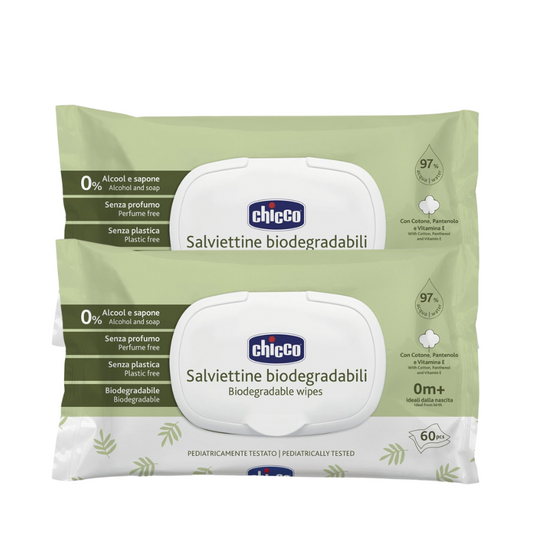 Chicco Biodegradable Wipes 2x60