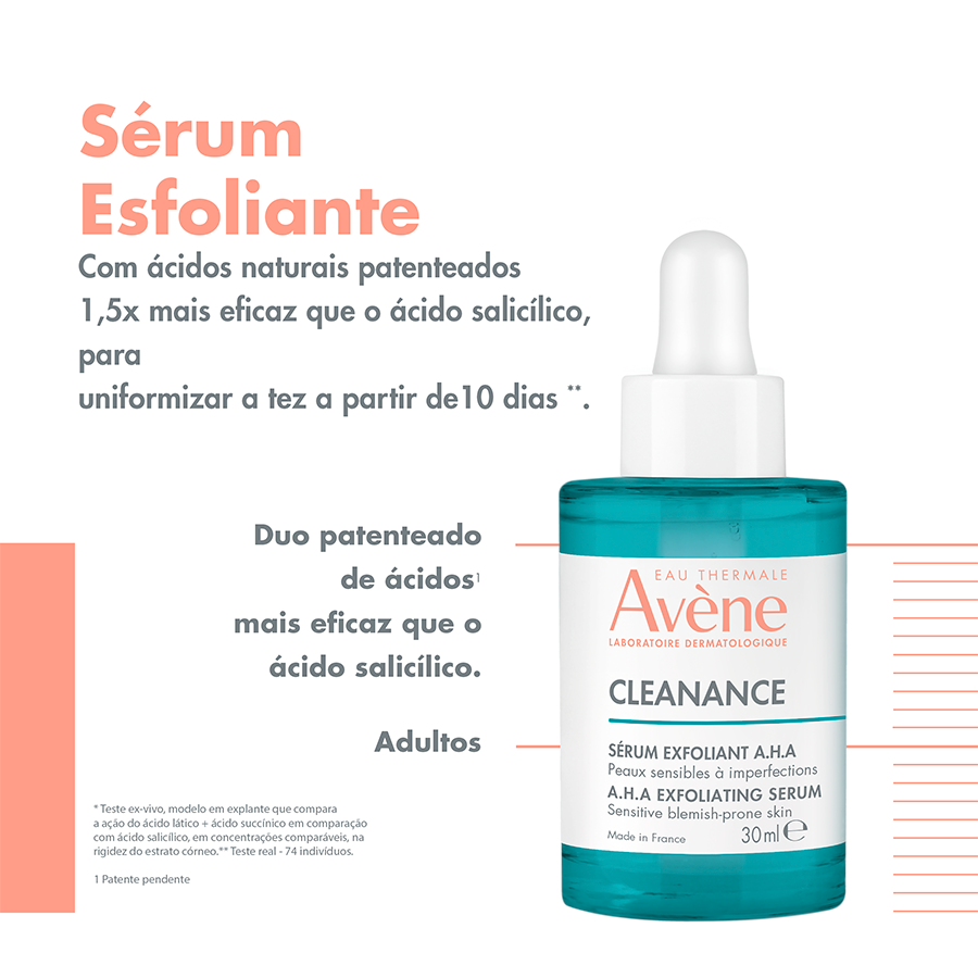 Avène Cleanance Sérum Esfoliante AHA Anti-imperfeições 30ml