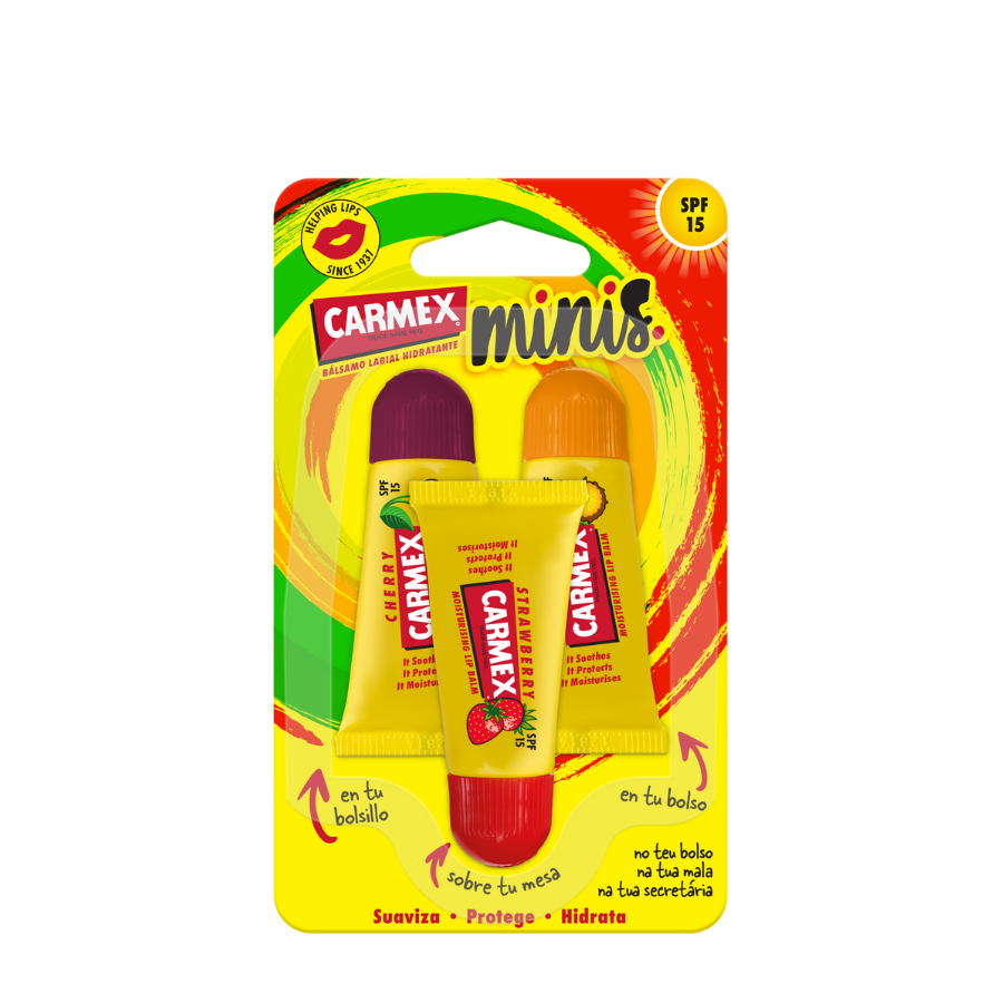 Carmex Minis 3x 5g Bálsamo Labial SPF15