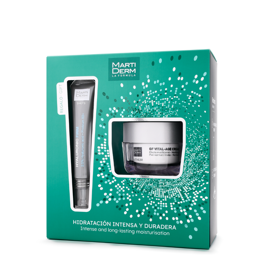 Martiderm Coffret Platinum GF Vital-Age Creme Pele Normal/Mista 50ml + Shot Hyaluronic Firm 20ml