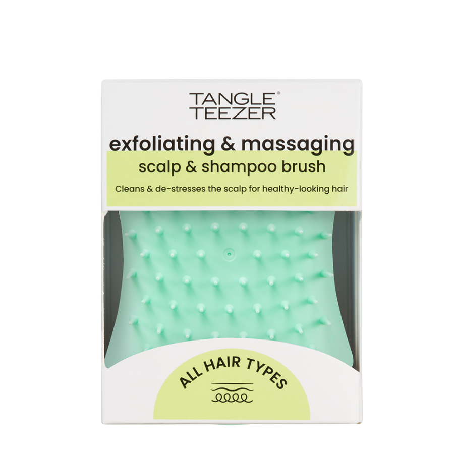 Tangle Teezer Exfoliating and Massaging Brush Mint Green