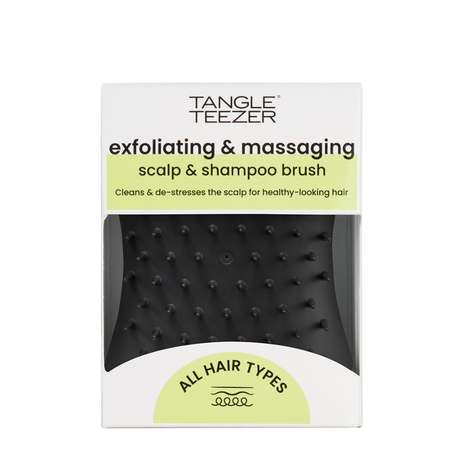 Tangle Teezer Escova Exfoliating & Massaging Preta