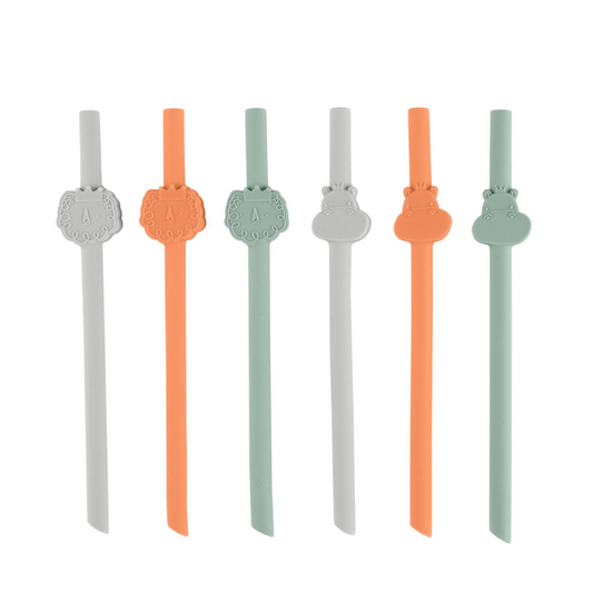 Chicco Reusable Silicone Straws x6