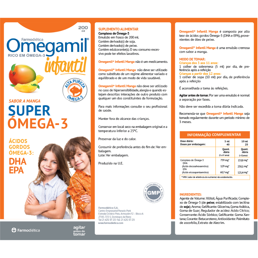 Omegamil Children's Mango Syrup 200ml