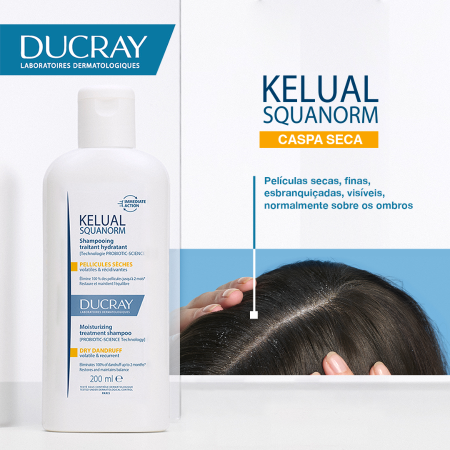 Ducray Kelual Squanorm Dry Dandruff Shampoo 200ml