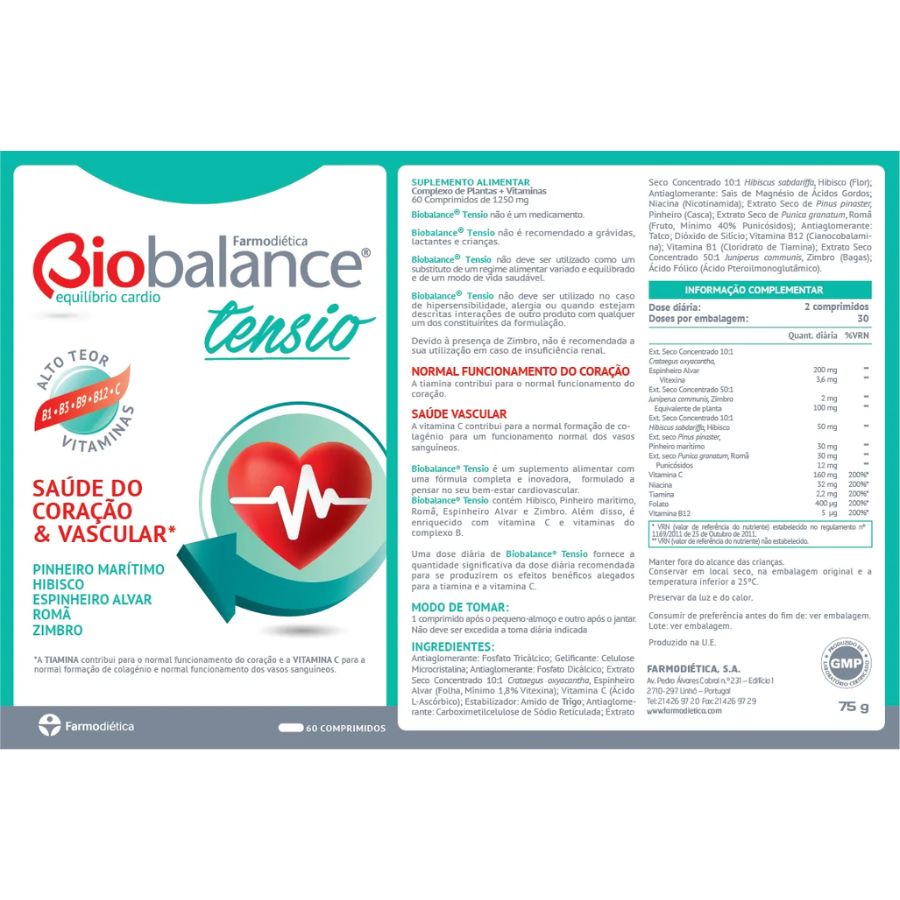 Biobalance Tensio Comprimidos x60