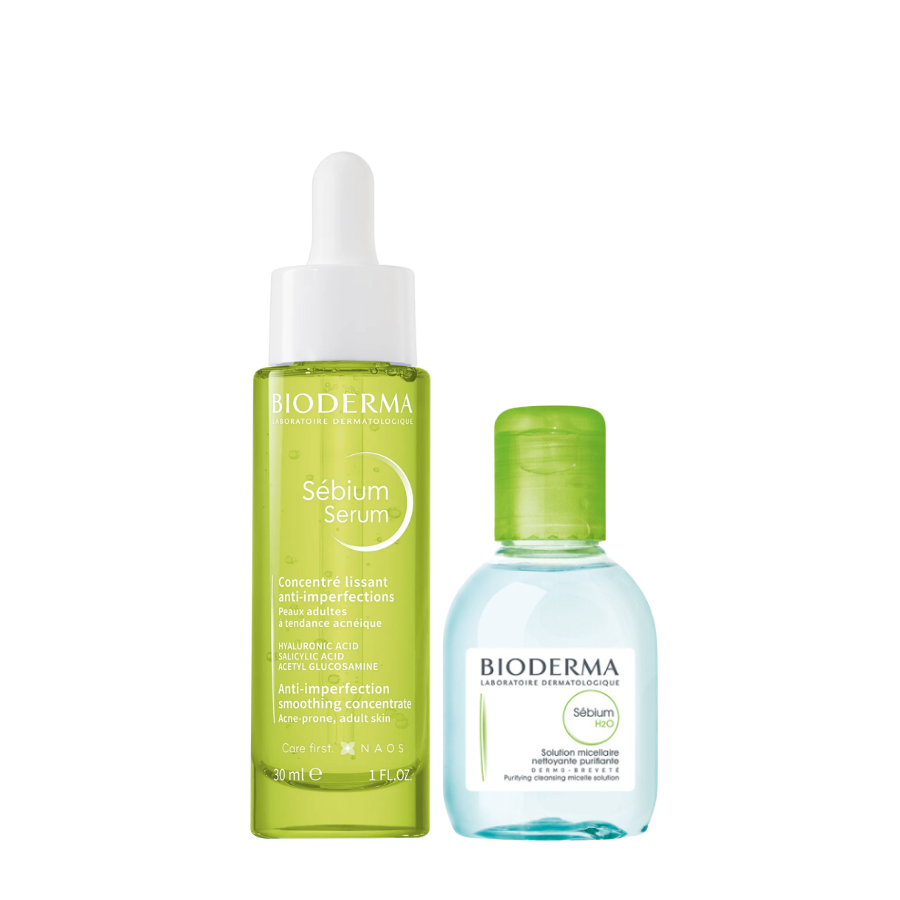 Bioderma Gift Set Sebium Serum 30ml + Micellar Water 100ml