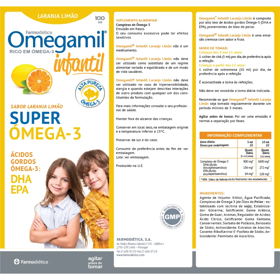 Omegamil Infantil Xarope Laranja 100ml