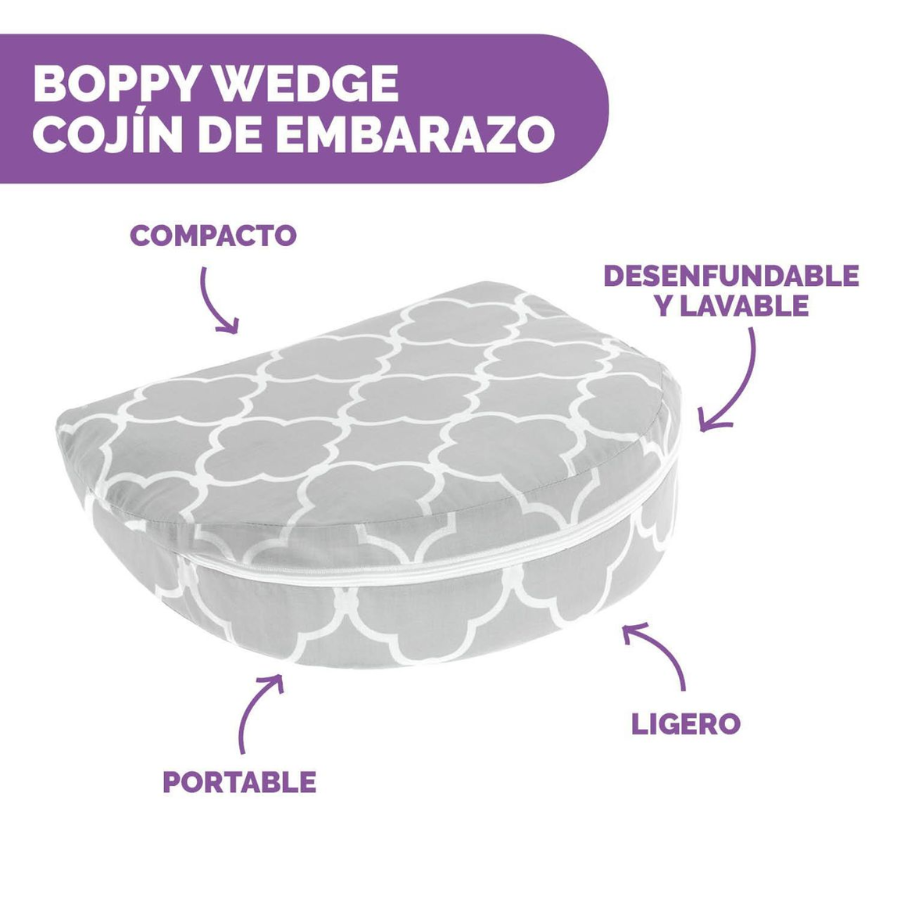 Almohada de embarazo con cuña compacta Boppy de Chicco