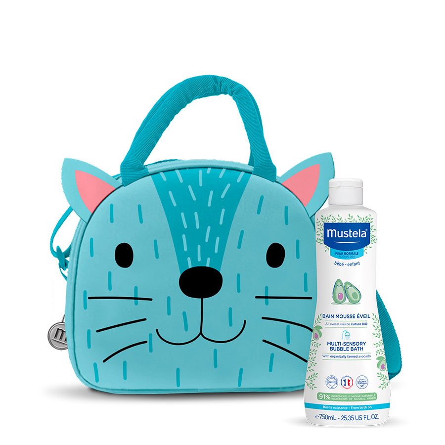 Mustela Bath Foam 750ml + Cat Lunch Box