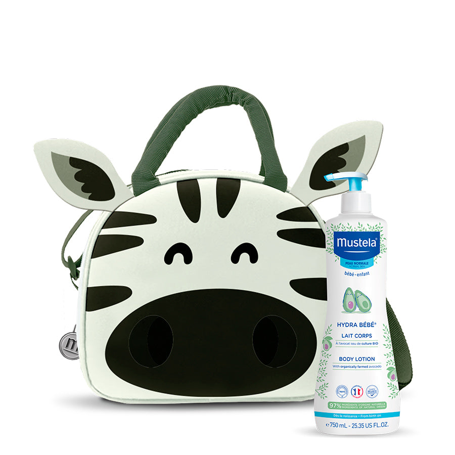 Mustela Hydra Body Milk 750ml + Zebra Lunch Box