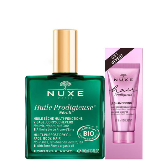 Nuxe Huile Prodigieuse Néroli 100ml + Hair Prodigieux Champô 30ml