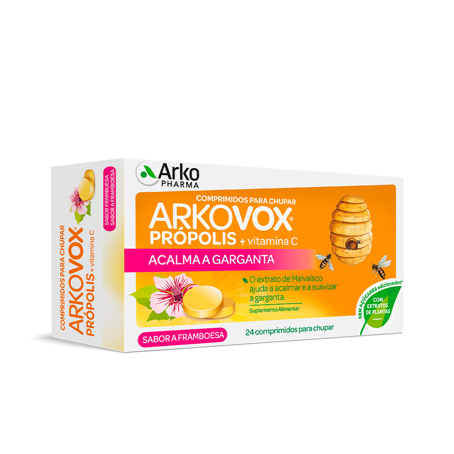 Arkovox Própolis+ Vitamina C Frambuesa Comprimidos x24