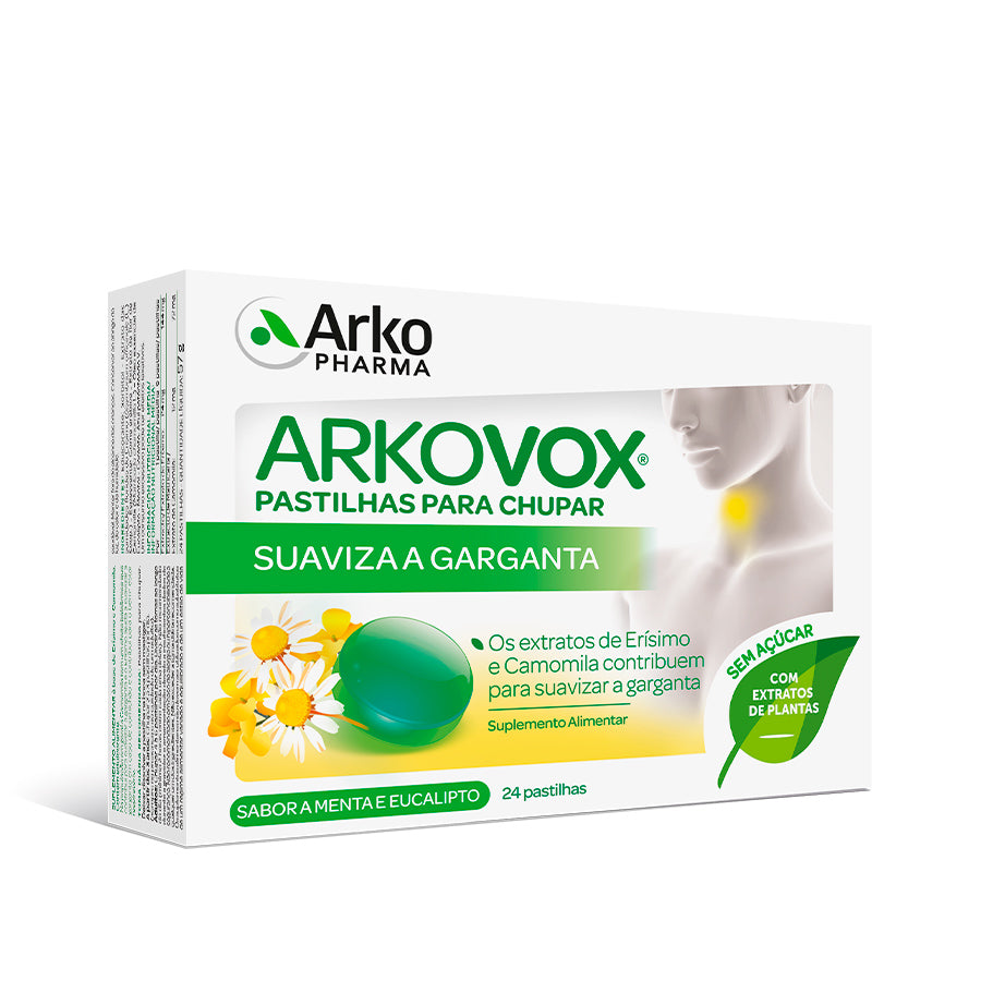 Arkovox Pastilhas Mentol e Eucalipto Pastilhas x24