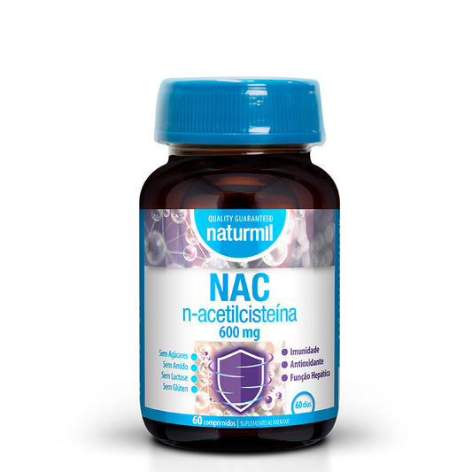 Naturmil NAC N-Acetylcysteine ​​600mg Tablets x60