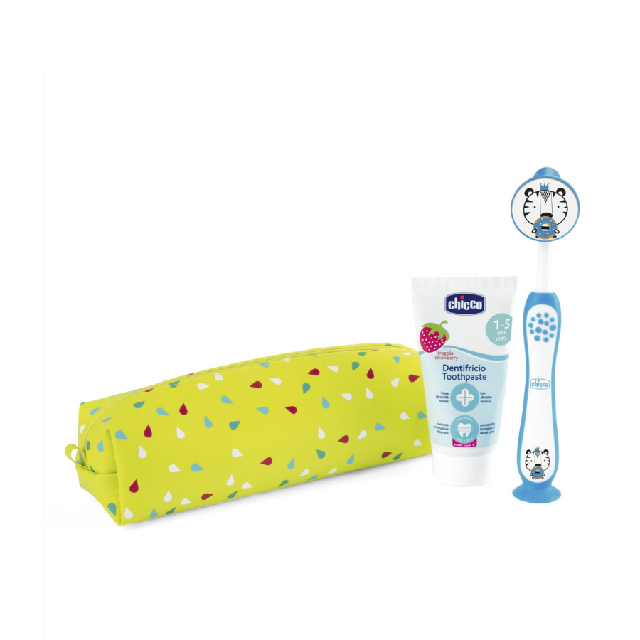 Chicco Conjunto Higiene Oral Tigre Azul 36+