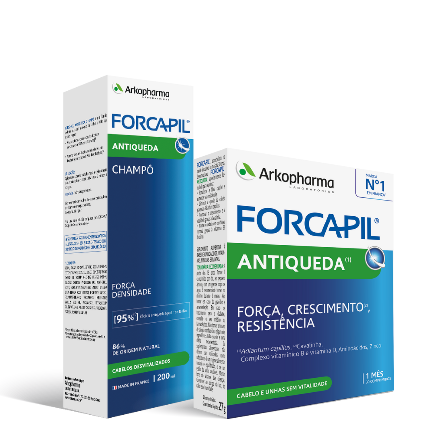 Forcapil Champô 200ml + Cápsulas Anti-Queda x30