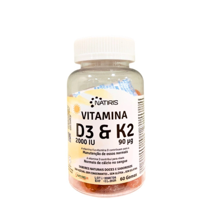 Vitamina D3 2000UI + K2 90ug Gomas x60