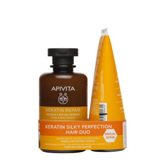 Apivita Keratin Repair Shampoo 250ml + Conditioner 150ml