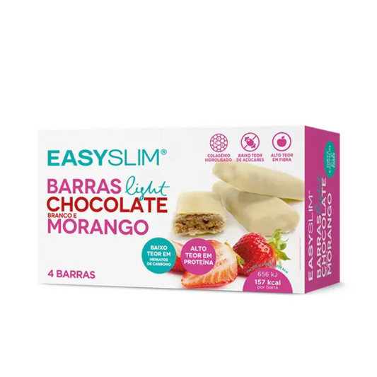 Easyslim Barras Chocolate Branco e Morango x4