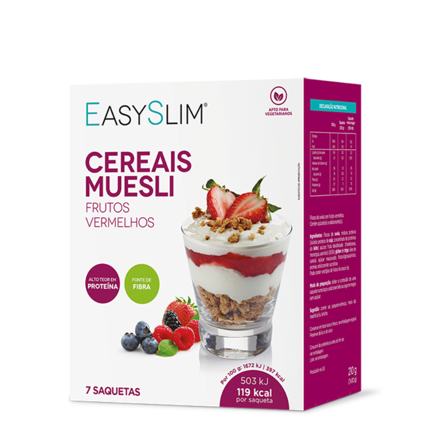 Easyslim Cereais Muesli Frutos Vermelhos x7